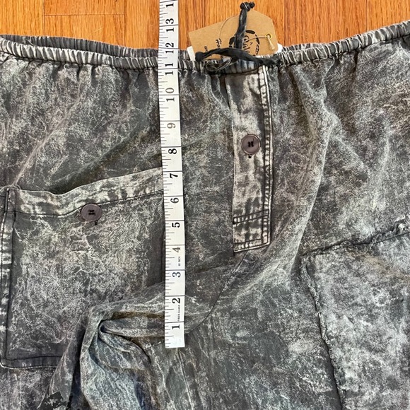 A Rare Bird Freedom Genie Pants OS Vintage Black Cotton Linen Boho Grunge unisex - Picture 12 of 15
